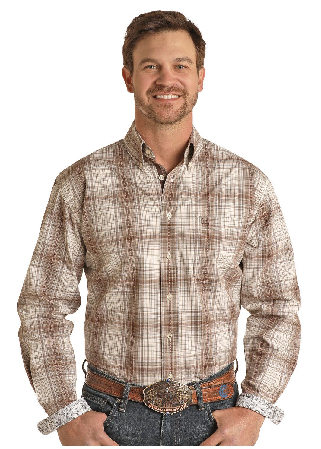 RSMSODRYTN PANHANDLE LS BUTTON DOWN W/CREST