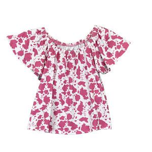 835751-150 COWGIRL HARDWARE TODDLER ALL OVER COW PRINT S/S TEE PINK
