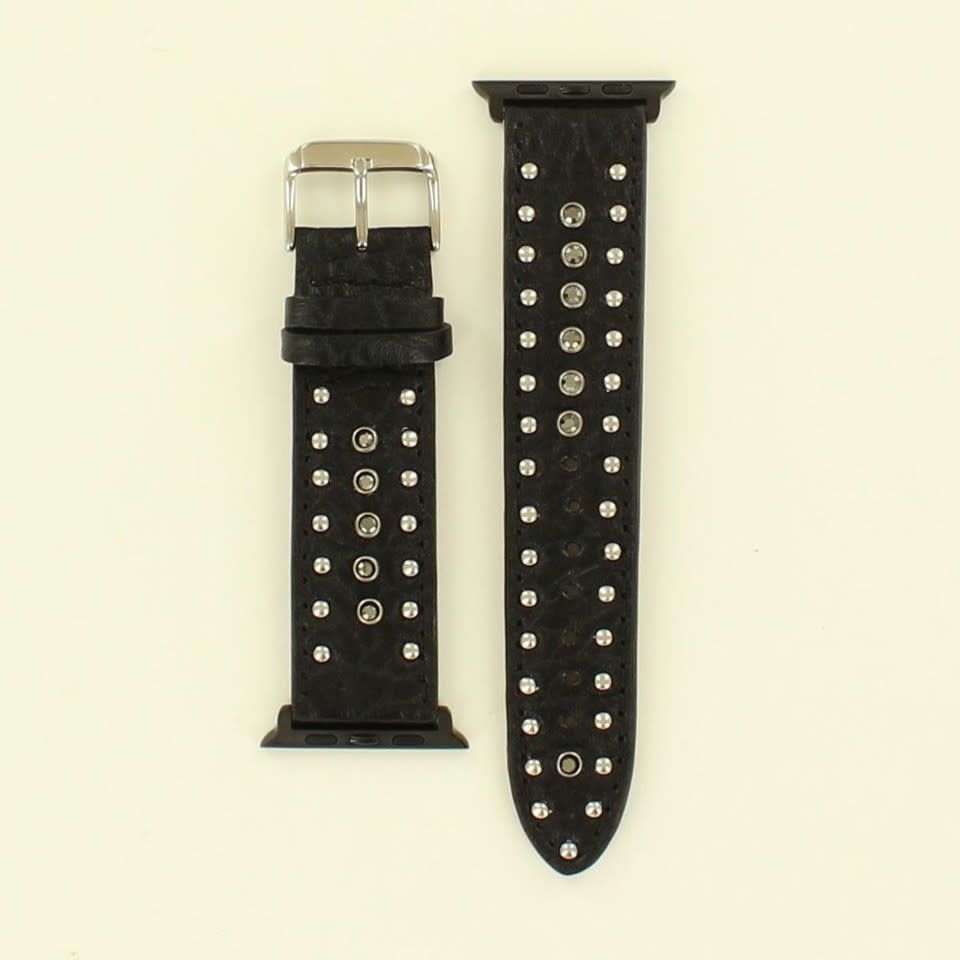 NOCONA STUD STONES BLACK APPLE WATCH BAND
