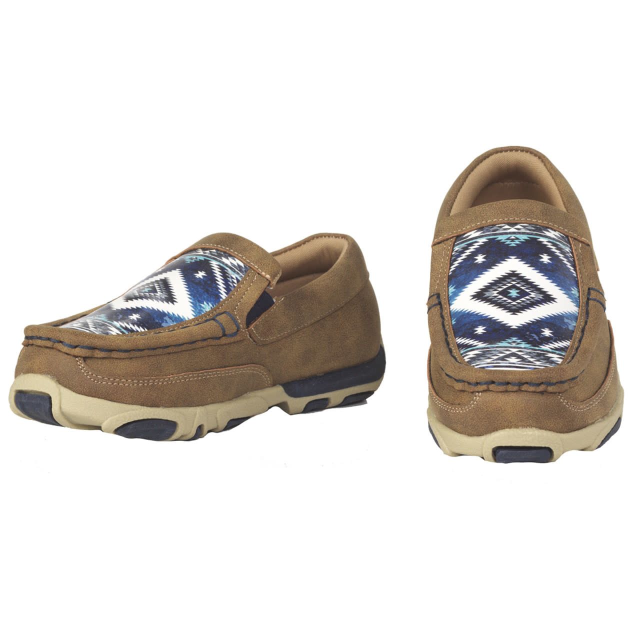 TWISTER BLAKLEY TODDLER NAVY/LIGHT BLUE AZTEC MOCCASIN