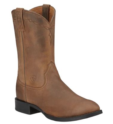 ARIAT MEN&#39;S HERITAGE ROPER DISTRESSED BROWN BOOT