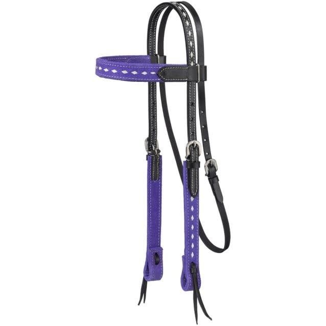 KING SERIES PONY BUCKSTITCH SUEDE BROW BAND HEADSTALL