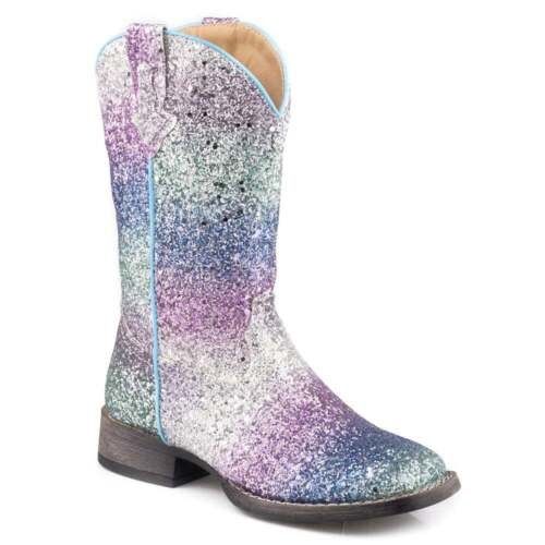 ROPER GIRLS GLITTER GALORE SQUARE TOE BOOT