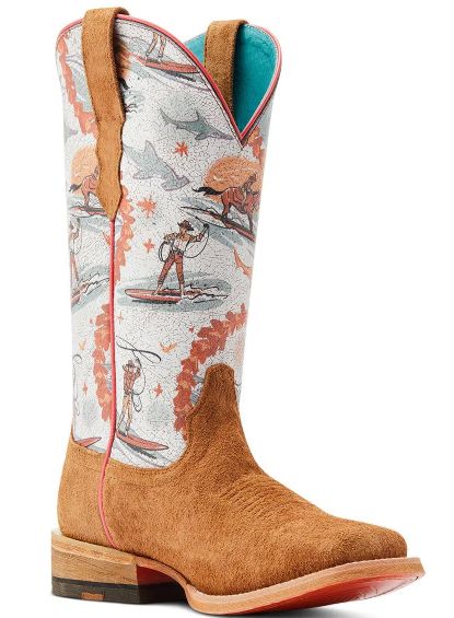 ARIAT WOMEN&#39;S FRONTIER WESTERN ALOHA  BOOTS