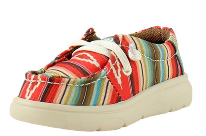 ARIAT TODDLER HILO MOC TOE LACE UP SERAPE PRINT SHOE