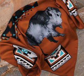 AUSTIN ACCENT SILK SCARF 34&quot;X34&quot;