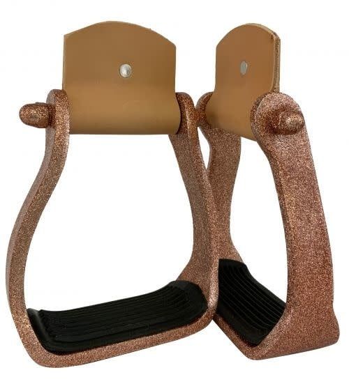 SHOWMAN GLITTER EPOXY ALUMINUM STIRRUPS
