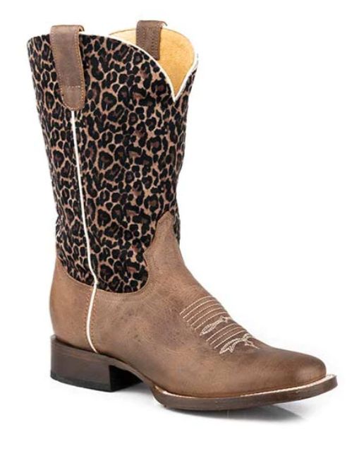 09-021-8020-8260 ROPER WOMEN&#39;S CHEETAH WIDE CALF BOOTS