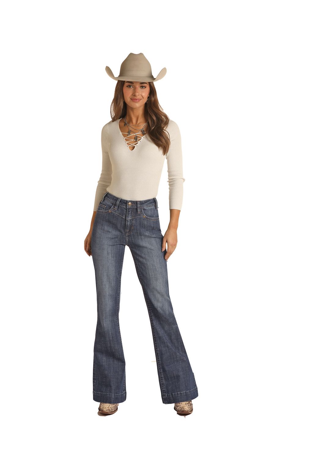 ROCK &amp; ROLL HIGH RISE TROUSER MEDIUM VINTAGE