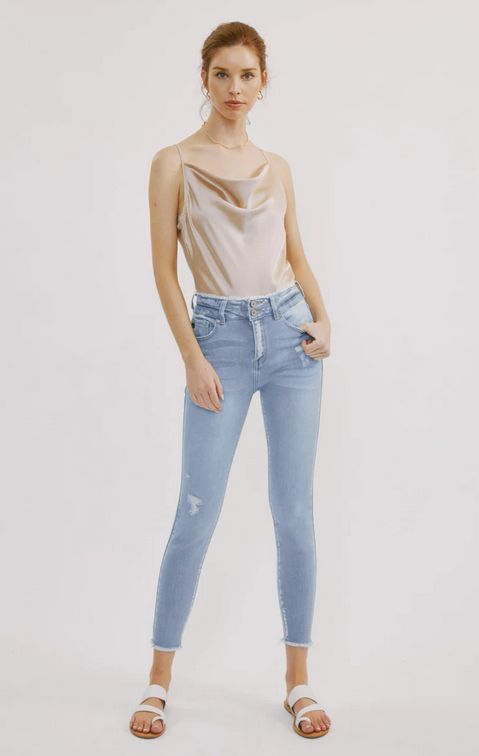 KANCAN DANICA HIGH RISE ANKLE SKINNY LIGHT WASH