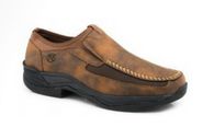 ROPER MENS COLT TAN FAUX LEATHER SLIP ON