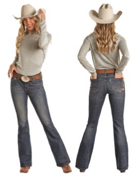 ROCK &amp; ROLL WOMEN&#39;S HOOEY BABY FLARE JEANS