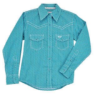 COWGIRL HARDWARE TODDLER DONUT L/S SHIRT DARK TURQUOISE