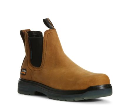 ARIAT MEN&#39;S TURBO CHELSEA H20 CARBON TOE AGED BARK BOOT