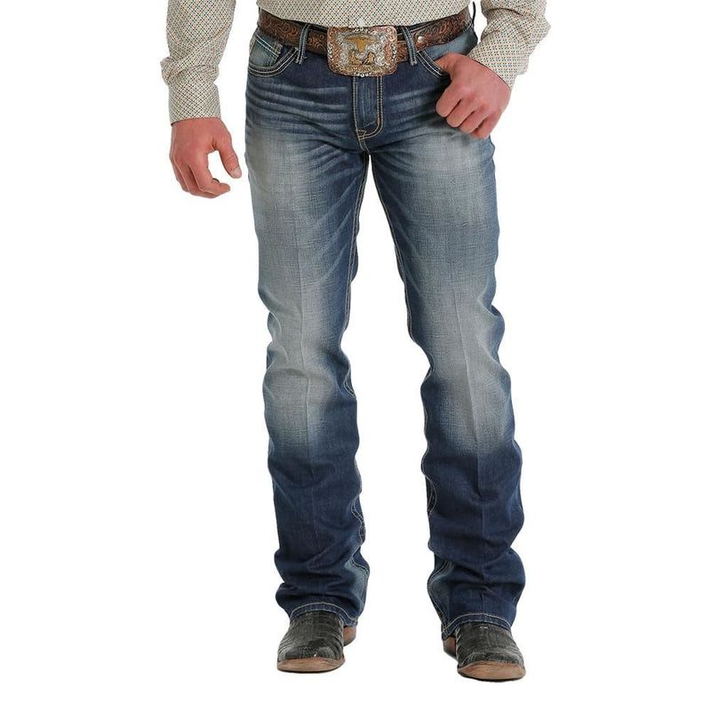 CINCH MEN&#39;S IAN MID RISE SLIM BOOTCUT DARK STONE JEAN