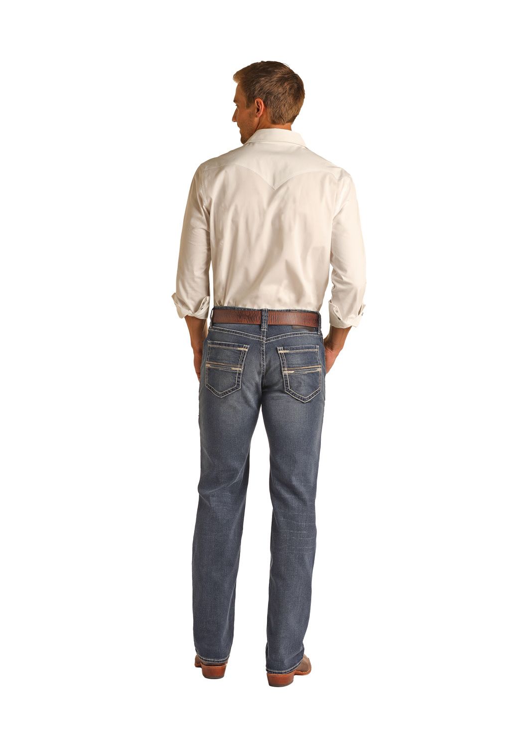 ROCK &amp; ROLL MEN&#39;S PISTOL STRAIGHT DARK VINTAGE JEANS