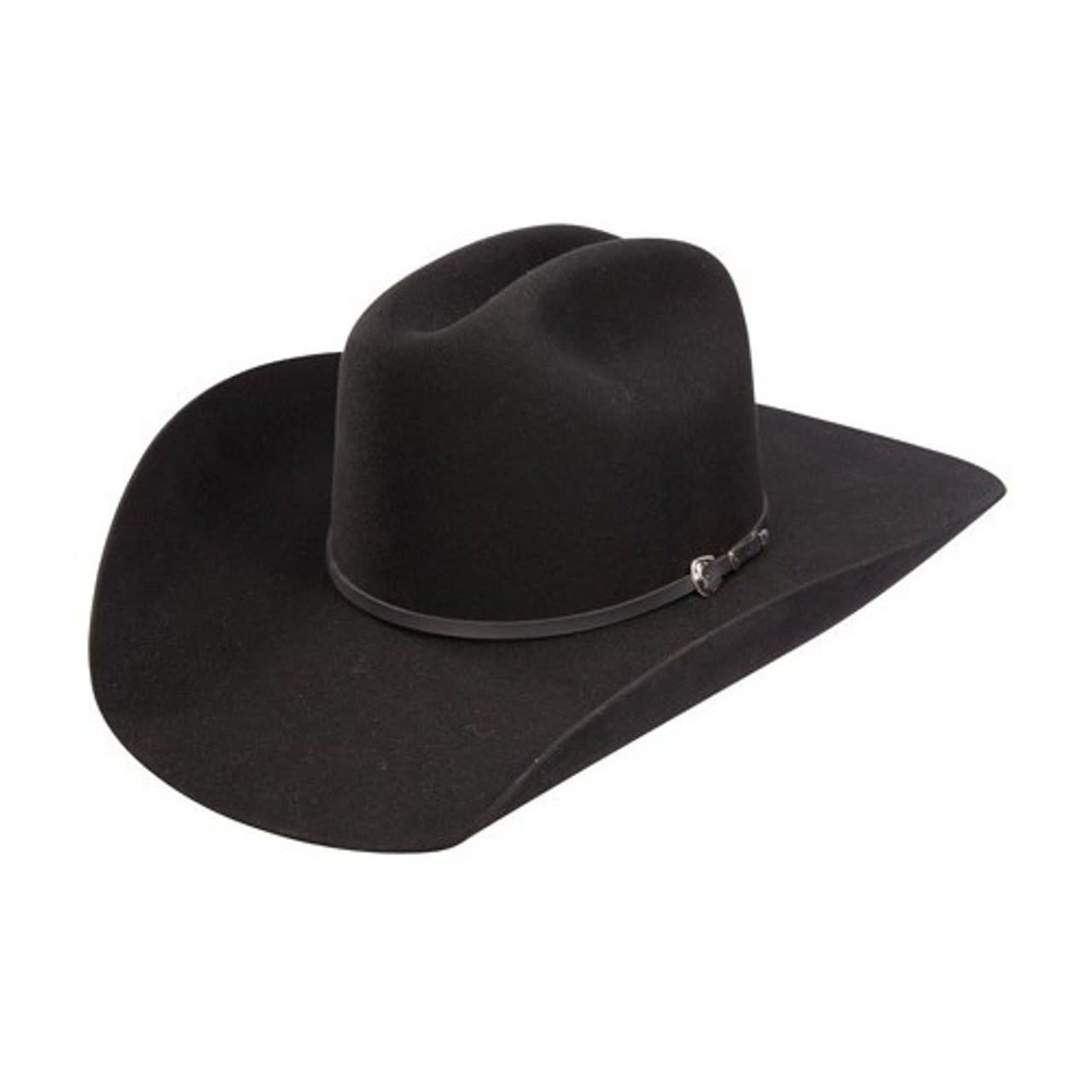 RESISTOL BANKSTON 3X BLACK 4 1/4&quot; BRIM FELT HAT