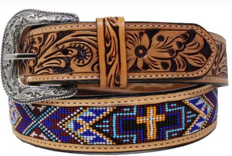 CHALLENGER WESTERN FLORAL TOOLED BELT