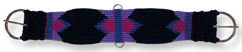 SHOWMAN BLACK MULTI-STRAND WOOL BLEND AZTEC DESIGN CINCH