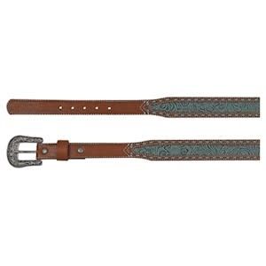 TAPERED W/ TOOLING INLAY AND BUCK STITCH BELT