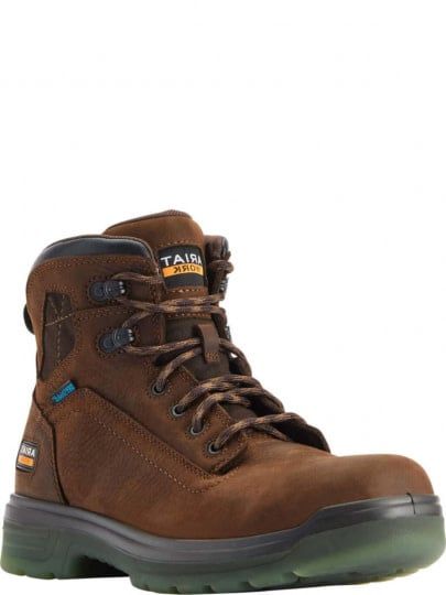 ARIAT MEN&#39;S TURBO 6&quot; H2O RICH BROWN WORK BOOT