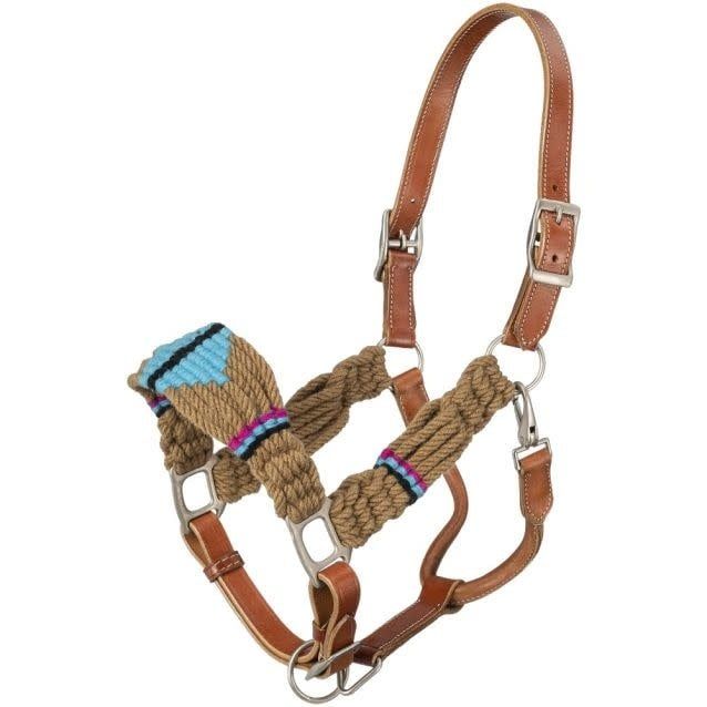 TOUGH WOOL STRING LEATHER HALTER