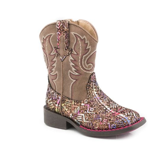 ROPER GIRLS INFANT/TODDLER SOUTHWEST GLITTER BOOTS