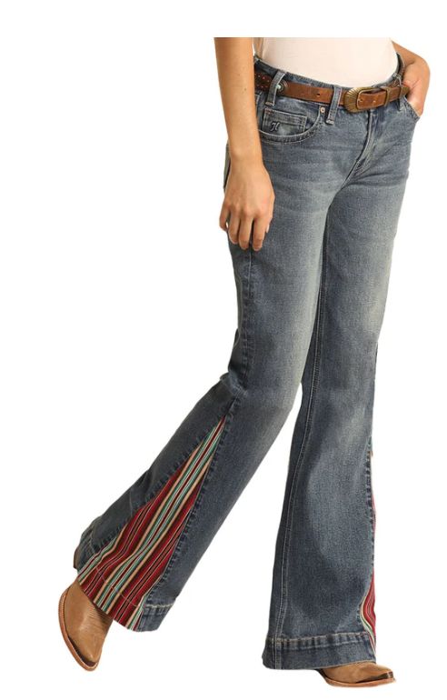 HOOEY X ROCK &amp; ROLL SERAPE MID RISE TROUSER