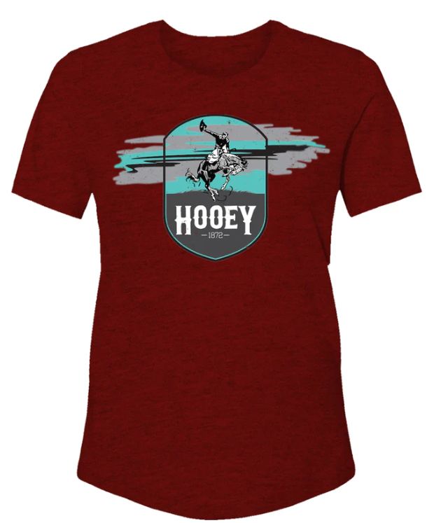 HOOEY GIRL&#39;S &quot;CHEYENNE SUNSET&quot; CRIMSON T-SHIRT