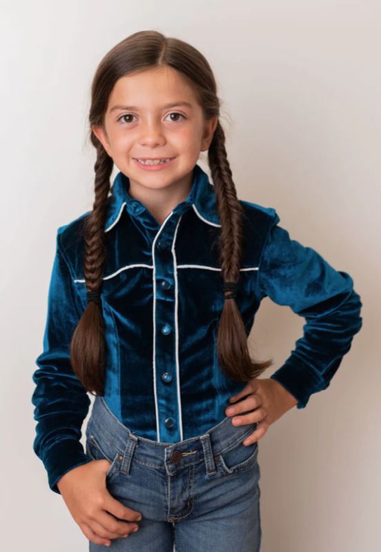 RANCH DRESS&#39;N YOUTH DEEP SEA VELVET PERFORMANCE SHIRT