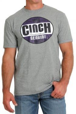 CINCH MEN&#39;S &quot;1996 CINCH GENUINE QUALITY&quot; GRAY TEE