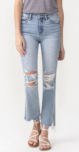 VERVET HIGH RISE CROP FLARE JEAN
