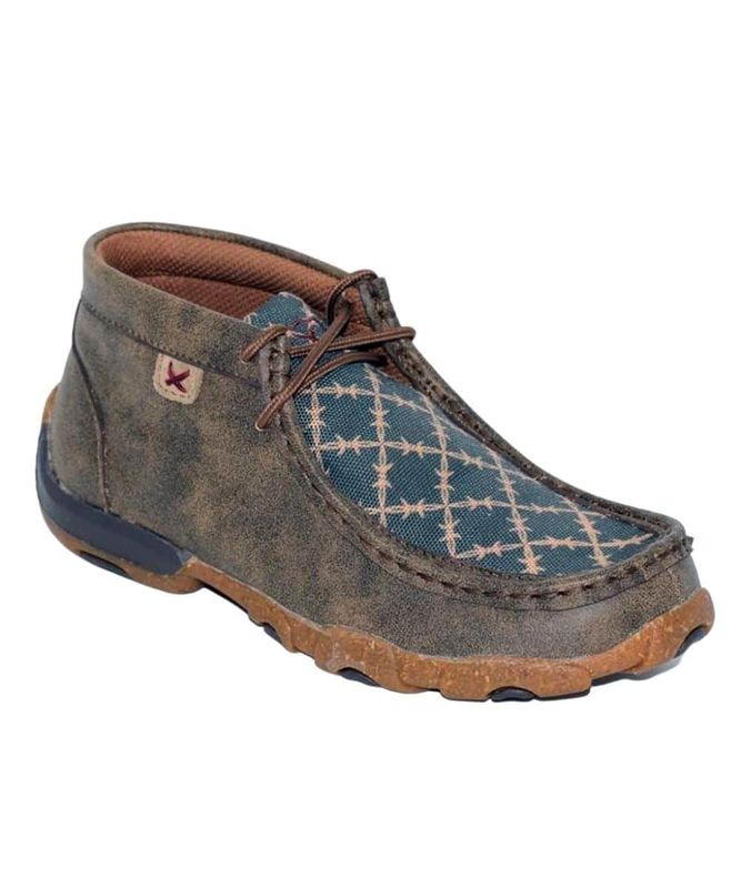 TWISTED X YOUTH CHUKKA DRIVING MOC BOMBER &amp; PINE