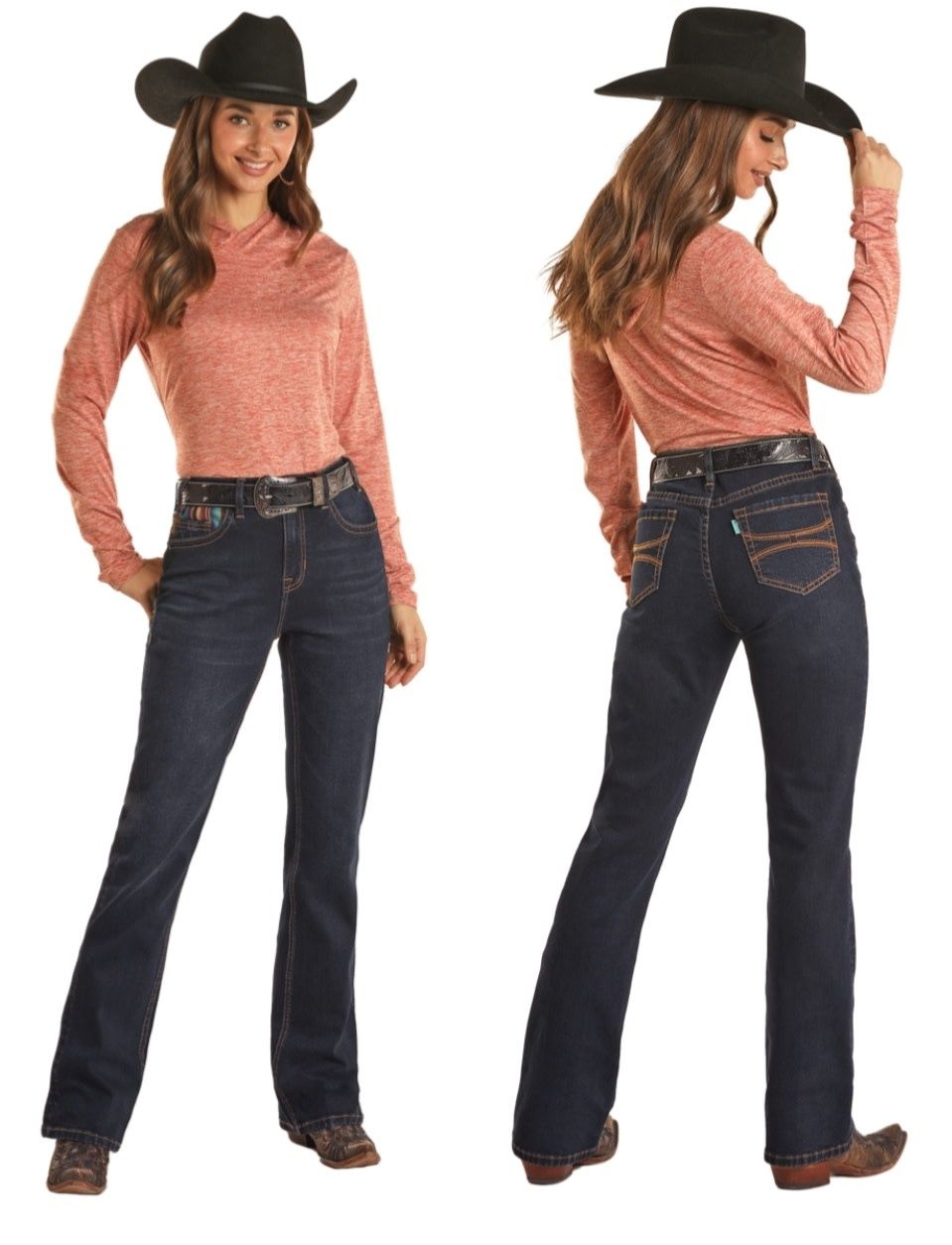 ROCK &amp; ROLL HOOEY HIGH RISE BOOTCUT DARK WASH JEAN