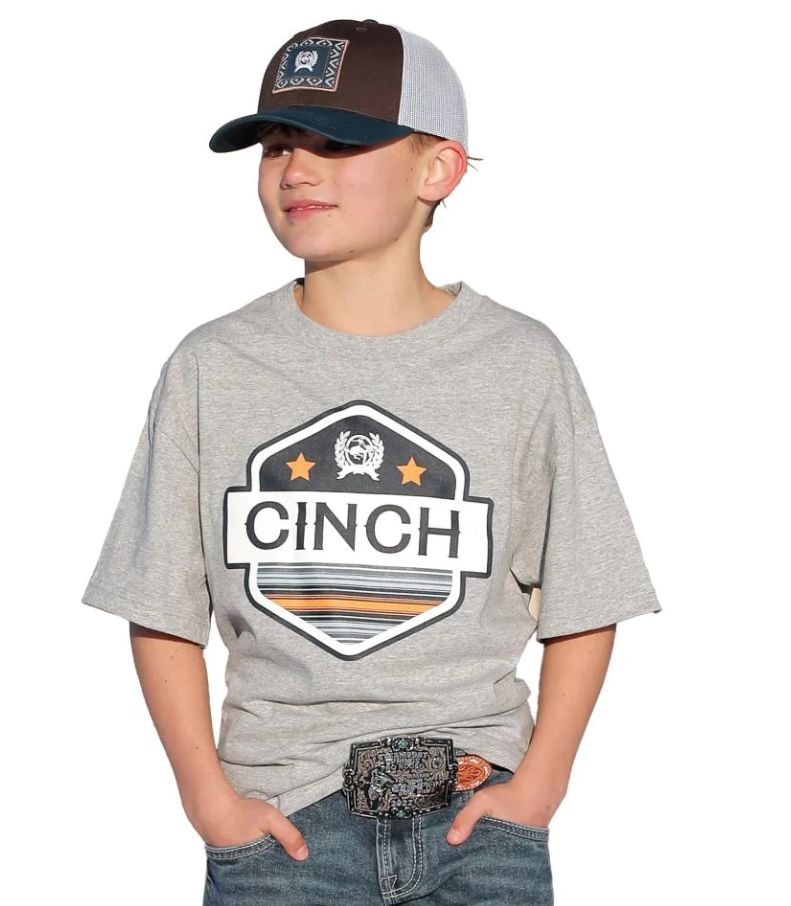 CINCH BOY&#39;S GRAY T-SHIRT