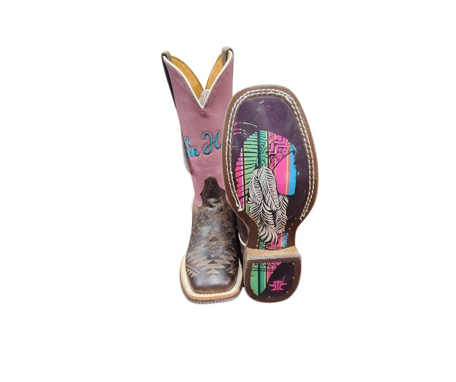 TIN HAUL WOMEN&#39;S 11&quot; AZTECA  WESTERN BOOTS