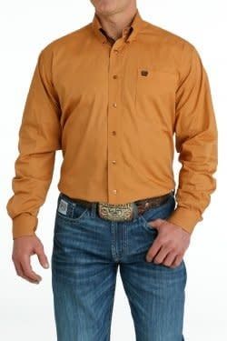 CINCH MEN&#39;S SOLID BUTTON-DOWN WESTERN SHIRT - GOLD