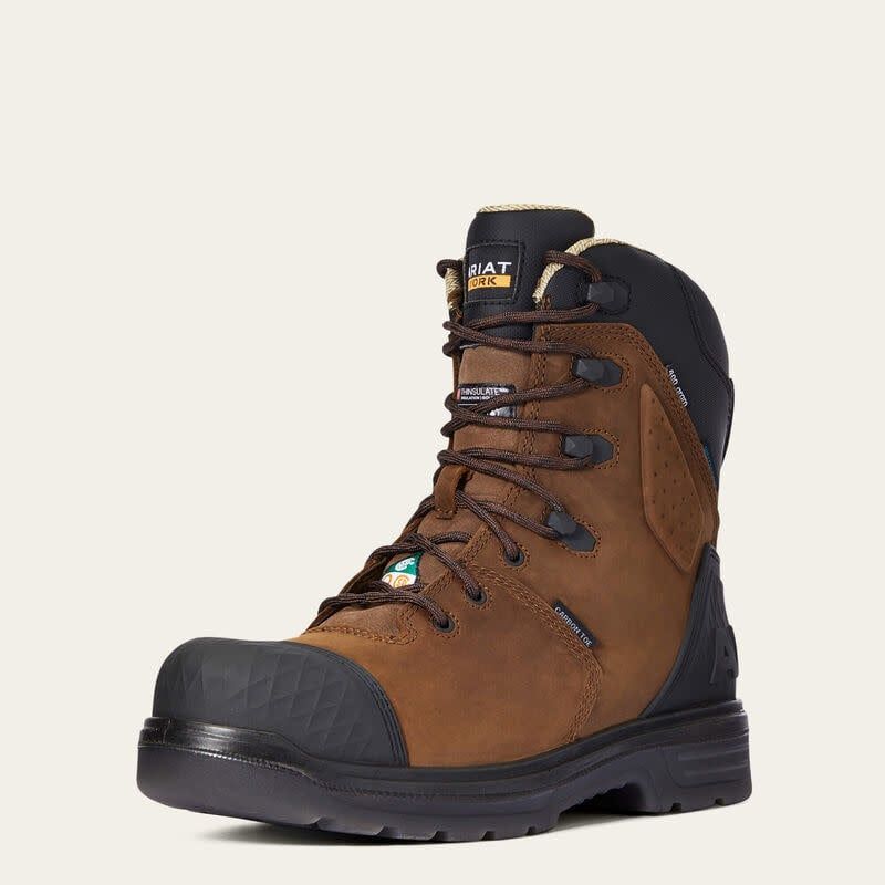 ARIAT MEN&#39;S TURBO OUTLAW 8&quot; H20 400G CARBON TOE WORK BOOT