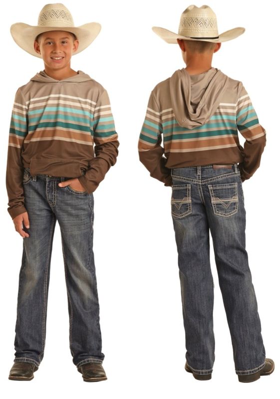 ROCK &amp; ROLL BOY&#39;S BB GUN ROPE STITCH BOOTCUT MEDIUM VINTAGE JEANS