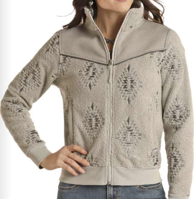 DW92C01844 POWDER RIVER WOMEN&#39;S EMBROIDERED BERBER BOMBER