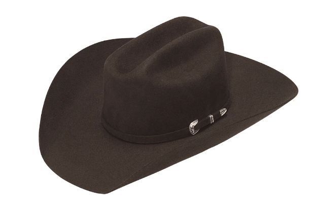 TWISTER &quot;EL PASO&quot; CHOCOLATE FELT COWBOY HAT