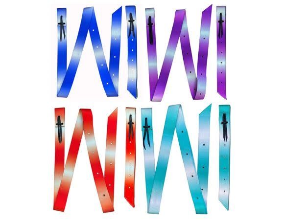 SHOWMAN OMBRE PRINT NYLON TIE STRAP &amp; OFF BILLET SET