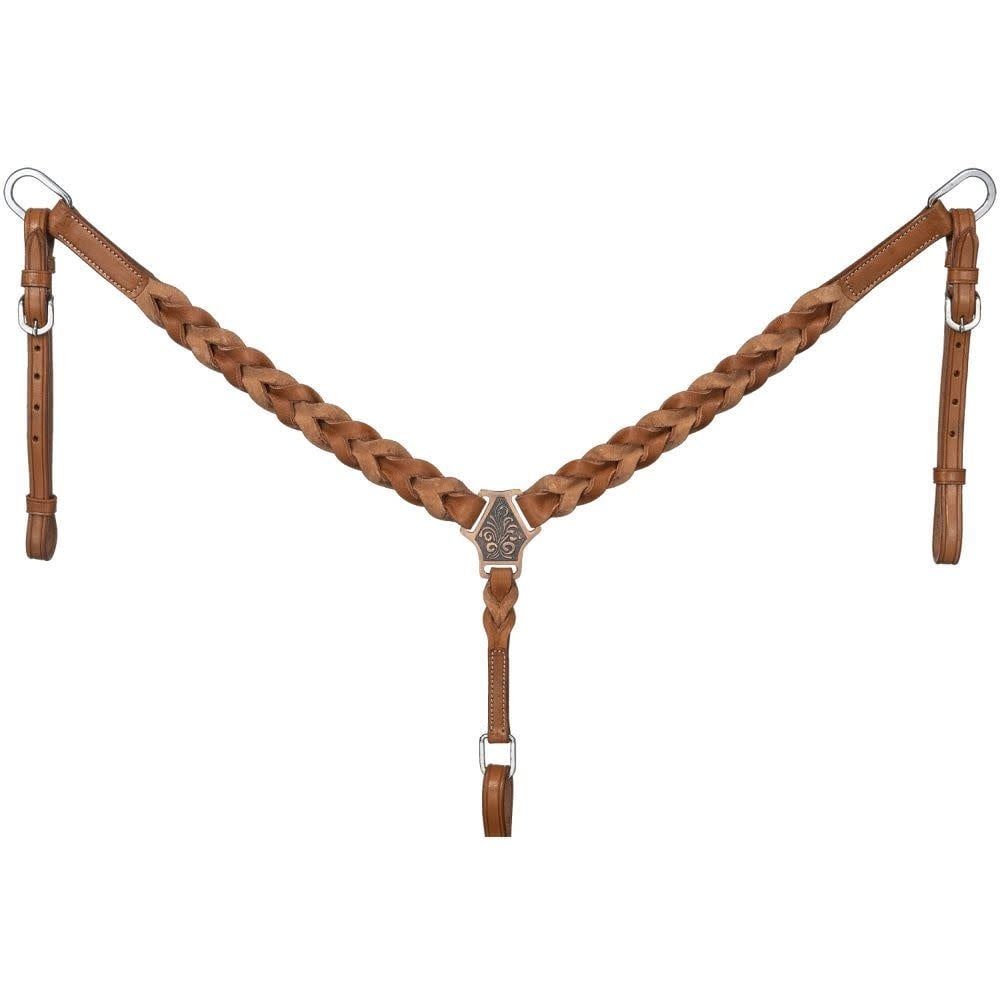 ROYAL KING BRAIDED LEATHER BREASTCOLLAR