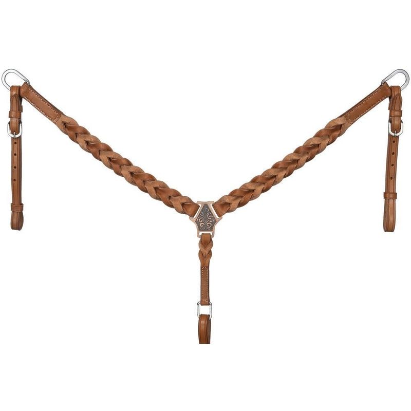 ROYAL KING BRAIDED LEATHER BREASTCOLLAR