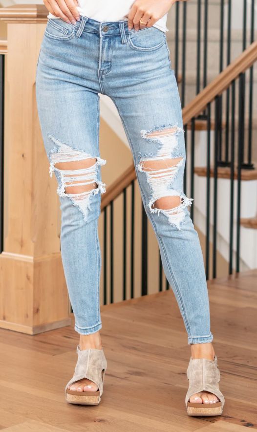 VERVET WOMEN&#39;S BEING AT HOME HAYLIE HIGH RISE ANKLE SKINNY JEANS