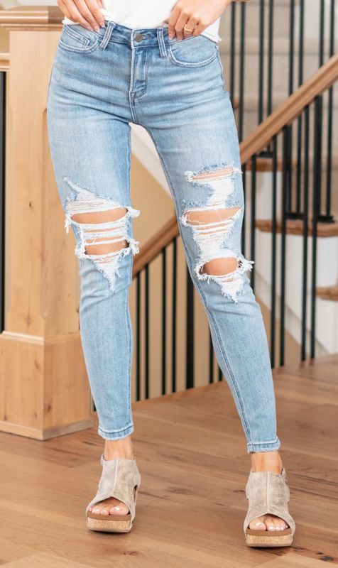 VERVET WOMEN&#39;S BEING AT HOME HAYLIE HIGH RISE ANKLE SKINNY JEANS