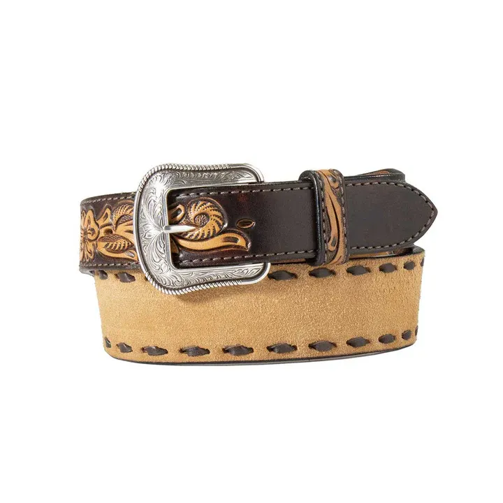 3D ROUGHOUT FLORAL TOOLING TAPERED BELT