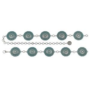 ROUND CONCHO W/ TURQUOISE WASH BELT