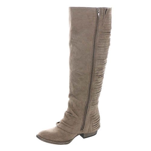 VERY G WOMEN&#39;S VERY STRIPPY 2 TAUPE BOOTS