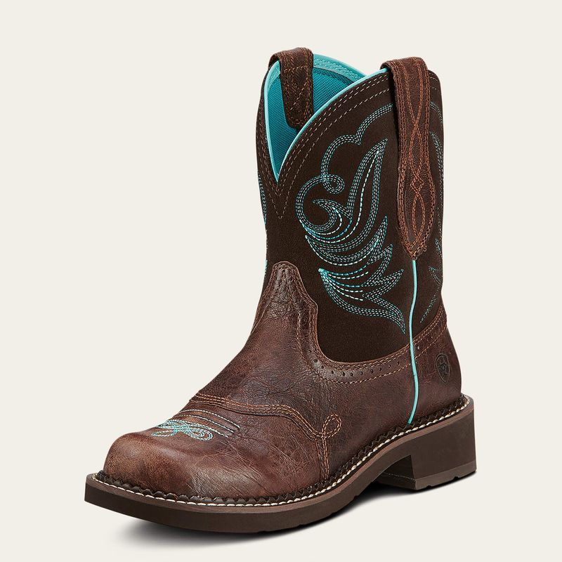ARIAT WOMEN&#39;S FATBABY HERITAGE DAPPER BOOT- FUDGE
